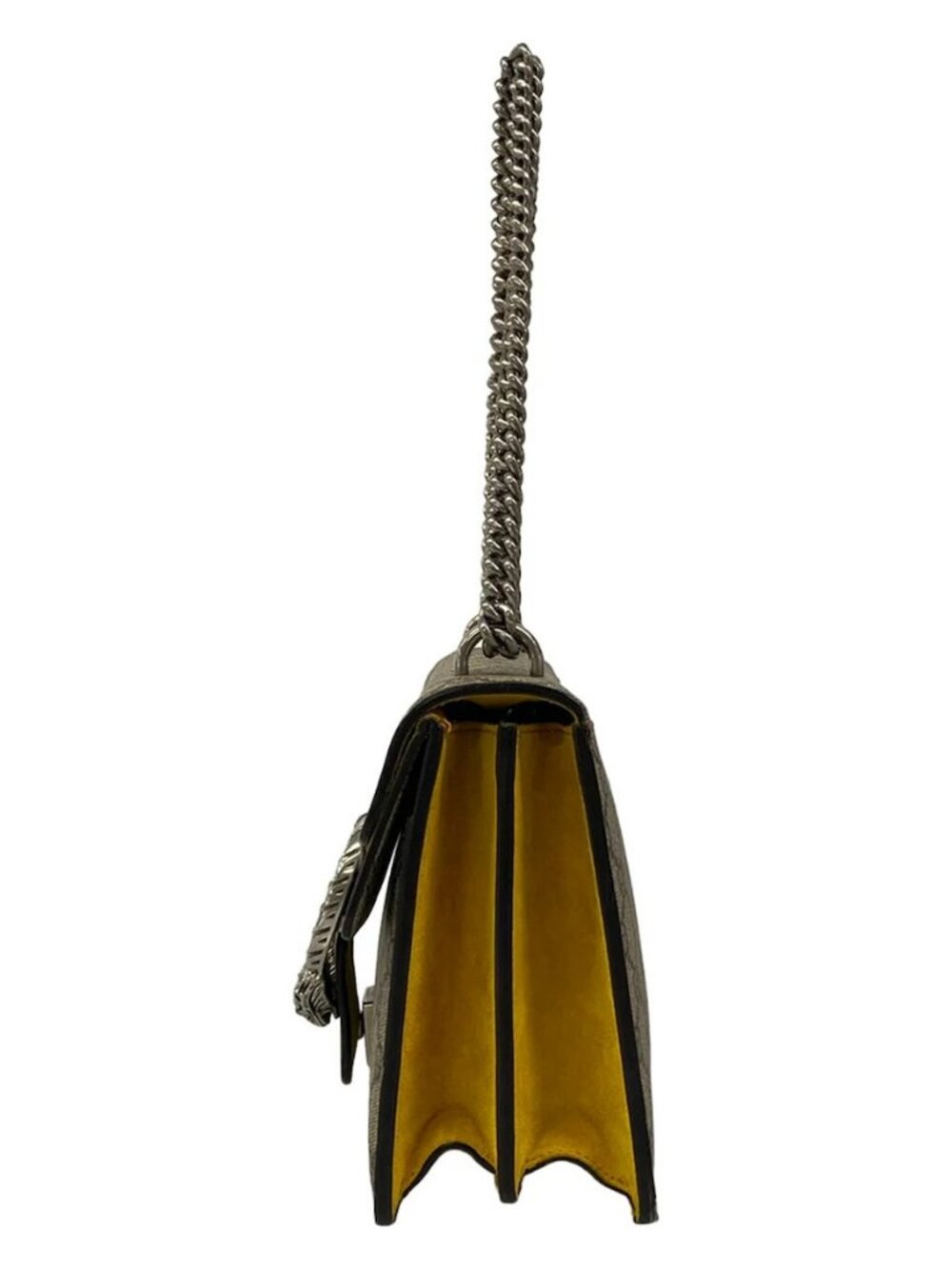 GUCCI Dionysus,GG Plus GG Supreme 400249 Dark Brown Beige Yellow PVC Suede - Picture 2 of 15